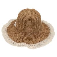 Straw windproof Sun Protection Straw Hat sun protection & thermal & for women & breathable Solid PC