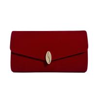 Velour Envelope & Easy Matching & Bridal Purse Clutch Bag with chain red PC