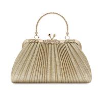 Polyester Pleat & Easy Matching Clutch Bag with chain PC