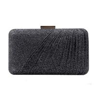 Cloth & Metal Easy Matching Clutch Bag with chain dark gray PC