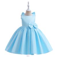 Cotton Soft & Ball Gown Girl One-piece Dress Cute Solid PC