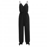 Polyester Plus Size & High Waist Women Sexy Jumpsuit backless patchwork PC