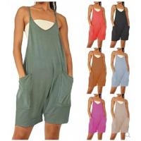 Polyester Plus Size Women Romper & loose Solid PC