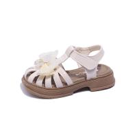 Rubber & Synthetic Leather velcro Girl Sandals & breathable Solid Pair