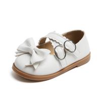 Rubber & PU Leather velcro Girl Kids Shoes & breathable Solid Pair