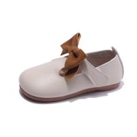 Rubber & PU Leather velcro Girl Kids Shoes Solid Pair