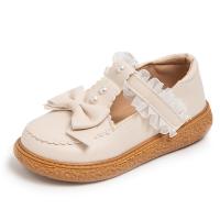 Rubber & PU Leather velcro Girl Kids Shoes Solid Pair