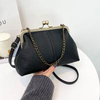 PU Leather Shell Shape Handbag soft surface & attached with hanging strap Lichee Grain PC