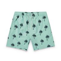 Polyester Quick Dry Men Beach Shorts & loose printed leaf pattern PC