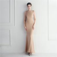 スパンデックス & ポリエステル ロングイブニングドレス 単色 選択のためのより多くの色 一つ