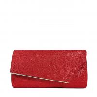 Polyester Envelope & Easy Matching & Bridal Purse Clutch Bag with chain red PC