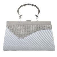 Metal & Polyester Easy Matching Clutch Bag with chain & with rhinestone PC
