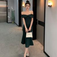 Polyester Waist-controlled & High Waist Sexy Package Hip Dresses backless & off shoulder patchwork Others PC