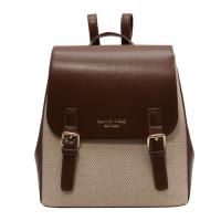 Cloth & PU Leather Easy Matching & Vintage Backpack contrast color PC