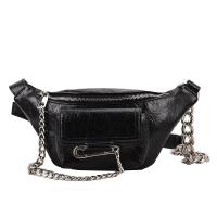 PU Leather Easy Matching Sling Bag with chain black PC