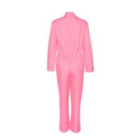 Polyester Long Jumpsuit & loose pink PC