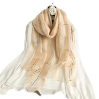 Real Silk & Acrylic Easy Matching Women Scarf can be use as shawl & sun protection & breathable plaid PC