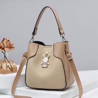 PVC Bucket Bag Handbag soft surface & attached with hanging strap Solid PC