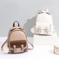 PVC Backpack with hanging ornament & large capacity Solid PC