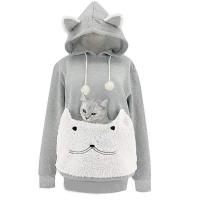 Spandex & Polyester Women Sweatshirts & loose printed Cats PC