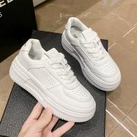 PU Leather Women Sport Shoes & anti-skidding & breathable white Pair
