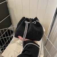 Rhinestone Bucket Bag Crossbody Bag with chain & soft surface PC