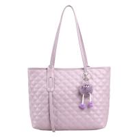 PU Leather Easy Matching Shoulder Bag with hanging ornament & large capacity Argyle PC