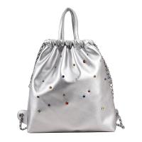 PU Leather Easy Matching Backpack with rhinestone PC