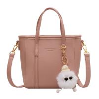 PU Leather Easy Matching & Bucket Bag Handbag attached with hanging strap Lichee Grain PC