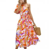 Viskosefaser Einteiliges Kleid, Gedruckt, unterschiedliches Muster zur Auswahl, mehr Farben zur Auswahl,  Stück