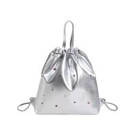PU Leather Easy Matching Backpack & with rhinestone PC