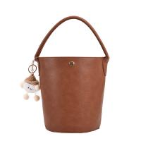 PU Leather Easy Matching & Bucket Bag Handbag Lichee Grain PC
