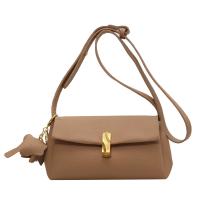 PU Leather Easy Matching Crossbody Bag with hanging ornament Lichee Grain PC