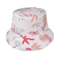 Polyester Outdoor Bucket Hat sun protection printed leaf pattern : PC
