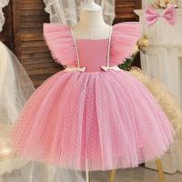 ポリエステル ガール ワンピース ドレス ピンク 一つ