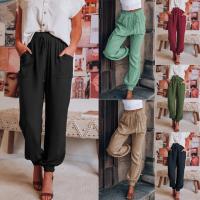 Polyester Pantalons décontractés femmes Solide plus de couleurs pour le choix pièce