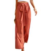 Rayon Wide Leg Trousers Women Casual Pants Solid PC