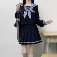 Polyester Vrouwen Sailor Kostuum Marine Blauw Instellen