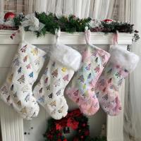 Polyester Kerstdecoratie sokken meer kleuren naar keuze stuk