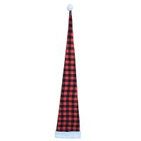 Polyester Christmas Hat christmas design plaid red PC