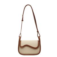 Straw & PU Leather Easy Matching Shoulder Bag PC