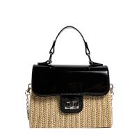 Straw Easy Matching Handbag attached with hanging strap PU Leather PC