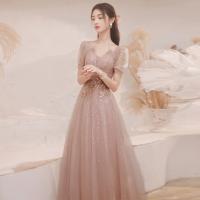 Polyester Waist-controlled & Soft Bridesmaid Dress  Solid PC
