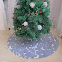 Polyester Christmas Tree Skirt luminated & christmas design grey and blue PC