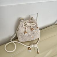 Straw cross body & Bucket Bag Woven Shoulder Bag soft surface floral PC