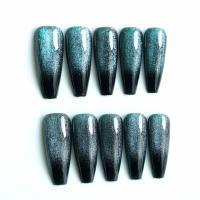 ABS Fake Nails twenty four piece black and blue Set