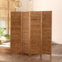 Bamboo foldable Floor Screen patchwork Solid brown Lot