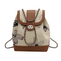 PU Leather & Canvas Easy Matching Backpack PC