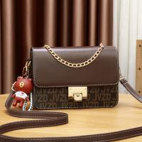 PVC Handbag with chain & with little bear doll Solid PC
