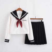 Polyester Vrouwen Sailor Kostuum wit en zwart Instellen